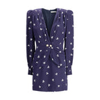 Alessandra Rich Blue Silk Casual Dress