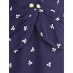 Alessandra Rich Blue Silk Casual Dress