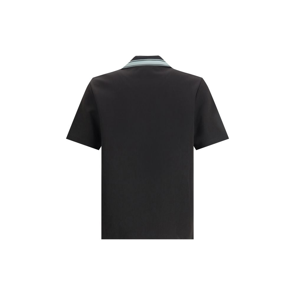 Casablanca Black Viscose Polo Shirt