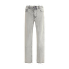 Haikure Light Blue Cotton Straight-Leg Jeans