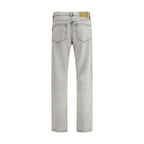 Haikure Light Blue Cotton Straight-Leg Jeans