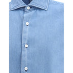 Finamore Blue Denim Shirt
