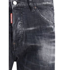 Dsquared² Black Cotton Slim Fit Jeans