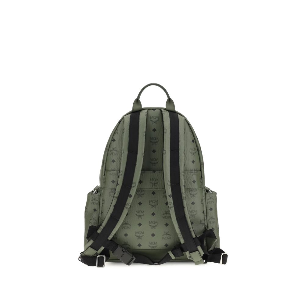 MCM Green Fabric Backpack