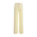 Etro Yellow Cotton Straight-Leg Jeans