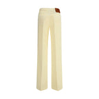 Etro Yellow Cotton Straight-Leg Jeans