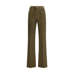 Saint Laurent Green Cotton Casual Pants