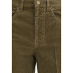 Saint Laurent Green Cotton Casual Pants