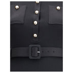 Self-Portrait Black Viscose Casual Dress