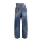PDF Channel Blue Cotton Relaxed Fit Jeans