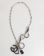 Dolce & Gabbana Silver DG Logo Key Holder Keychain Bag Charm Keyring