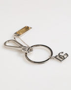 Dolce & Gabbana Silver DG Logo Key Holder Keychain Bag Charm Keyring
