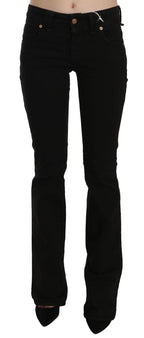 John Galliano Black Low Waist Slim Leg Skinny Denim Casual Pants Jeans