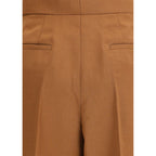 Fendi Brown Wool Flared Pants