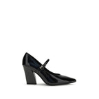 PINKO Black Calf Leather Bos Taurus High Heel Pumps