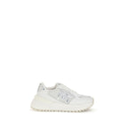 PINKO White Calf Leather Bos Taurus Chunky Sneakers