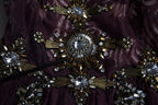 Dolce & Gabbana Purple Viscose Crystal A-Line Gown Dress