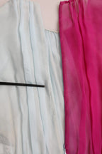 Dolce & Gabbana Light Blue Silk Two Tone Midi Dress