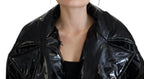 Dolce & Gabbana Polyester Black Shiny Blazer Women Jacket