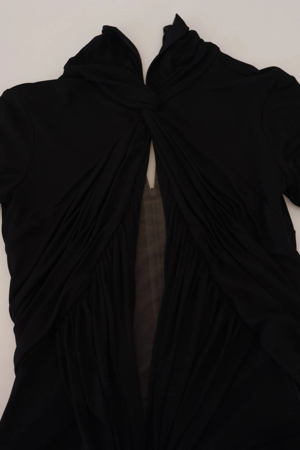 Dsquared² Black Viscose Long Sleeves Cut Out Mini Dress