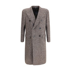Dolce & Gabbana Gray Fleece Wool Coat