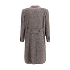 Dolce & Gabbana Gray Fleece Wool Coat