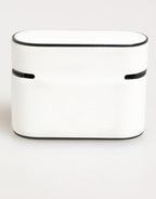 Dolce & Gabbana White Black Rubber Logo Embossed Accessory Airpods Case