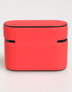 Dolce & Gabbana Red PVC DG Logo Embossed Men Flip Holder  Airpods Case