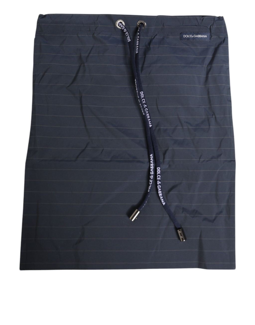 Dolce & Gabbana Navy Blue Polyester Pinstripe Men Shorts Swimwear