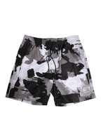 Dolce & Gabbana Black White Camouflage DG Logo Men Swimwear