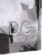 Dolce & Gabbana Black White Camouflage DG Logo Men Swimwear