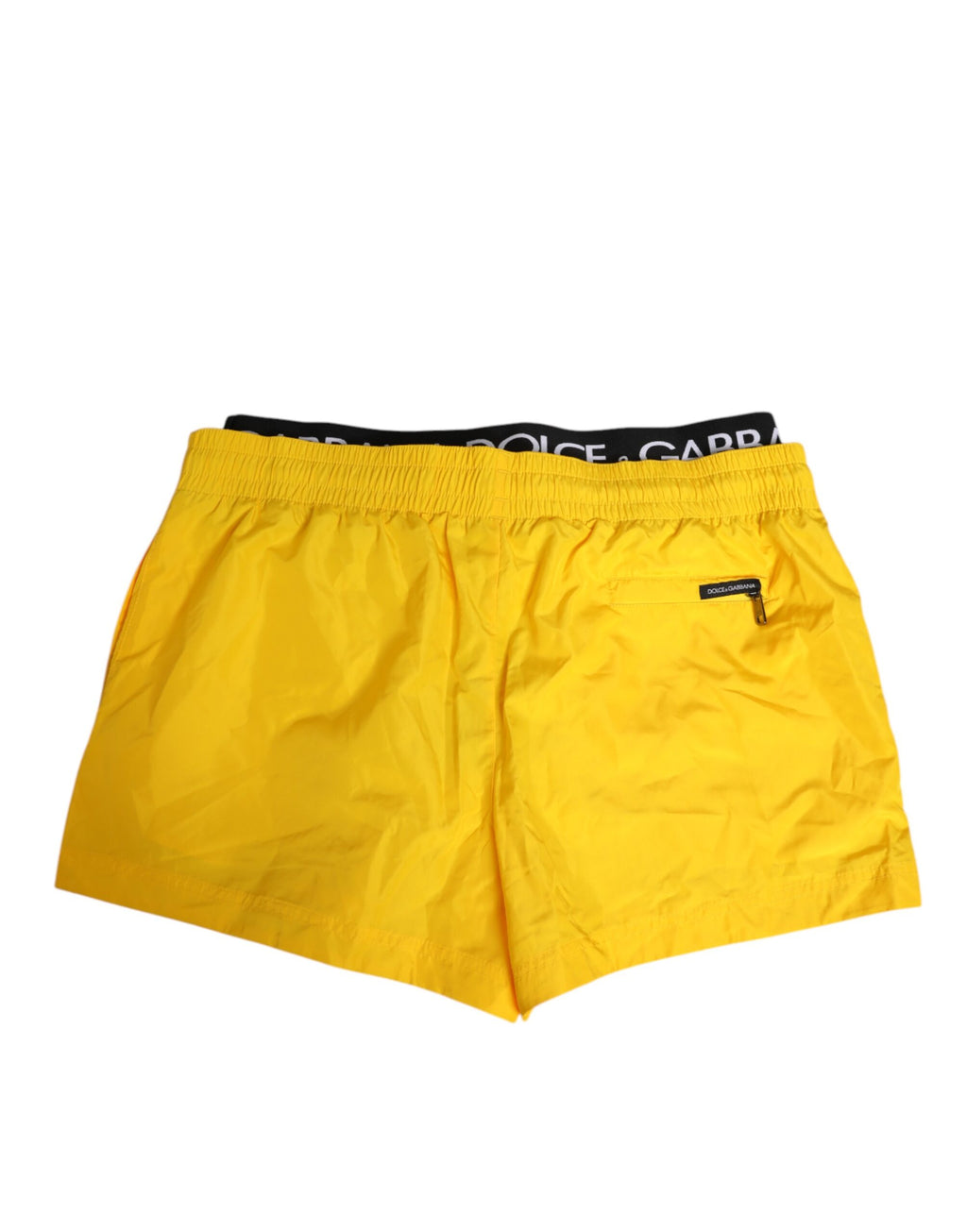 Dolce & Gabbana Yellow Drawstring Beachwear Men Shorts Swimwear