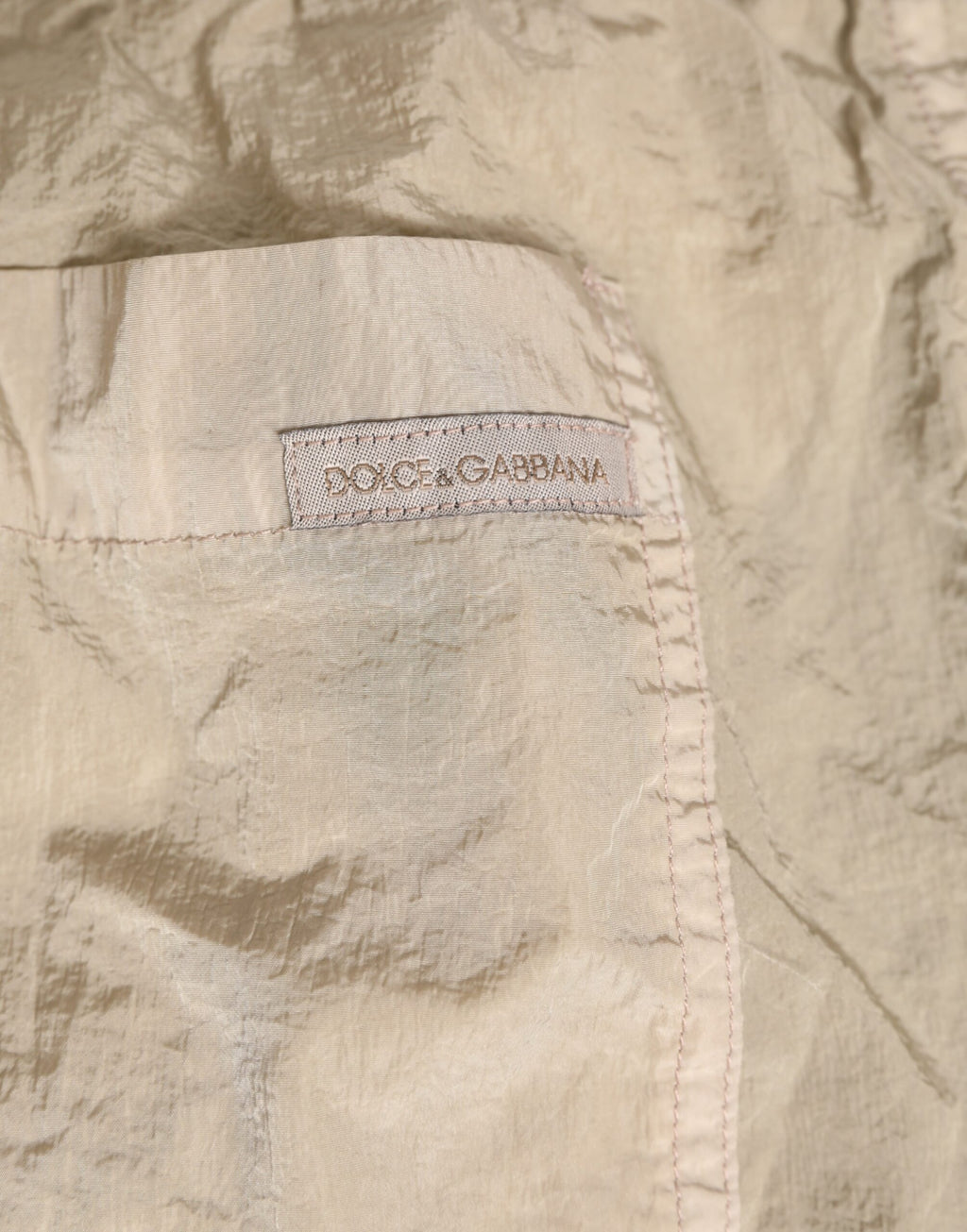 Dolce & Gabbana Beige Nylon Beachwear Men Boxer Short Swimwear