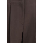 Giorgio Armani Brown Fleece Wool Casual Pants