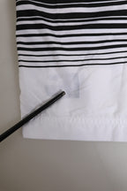 Dolce & Gabbana Black White Striped DG Logo Men Short  Swimwear