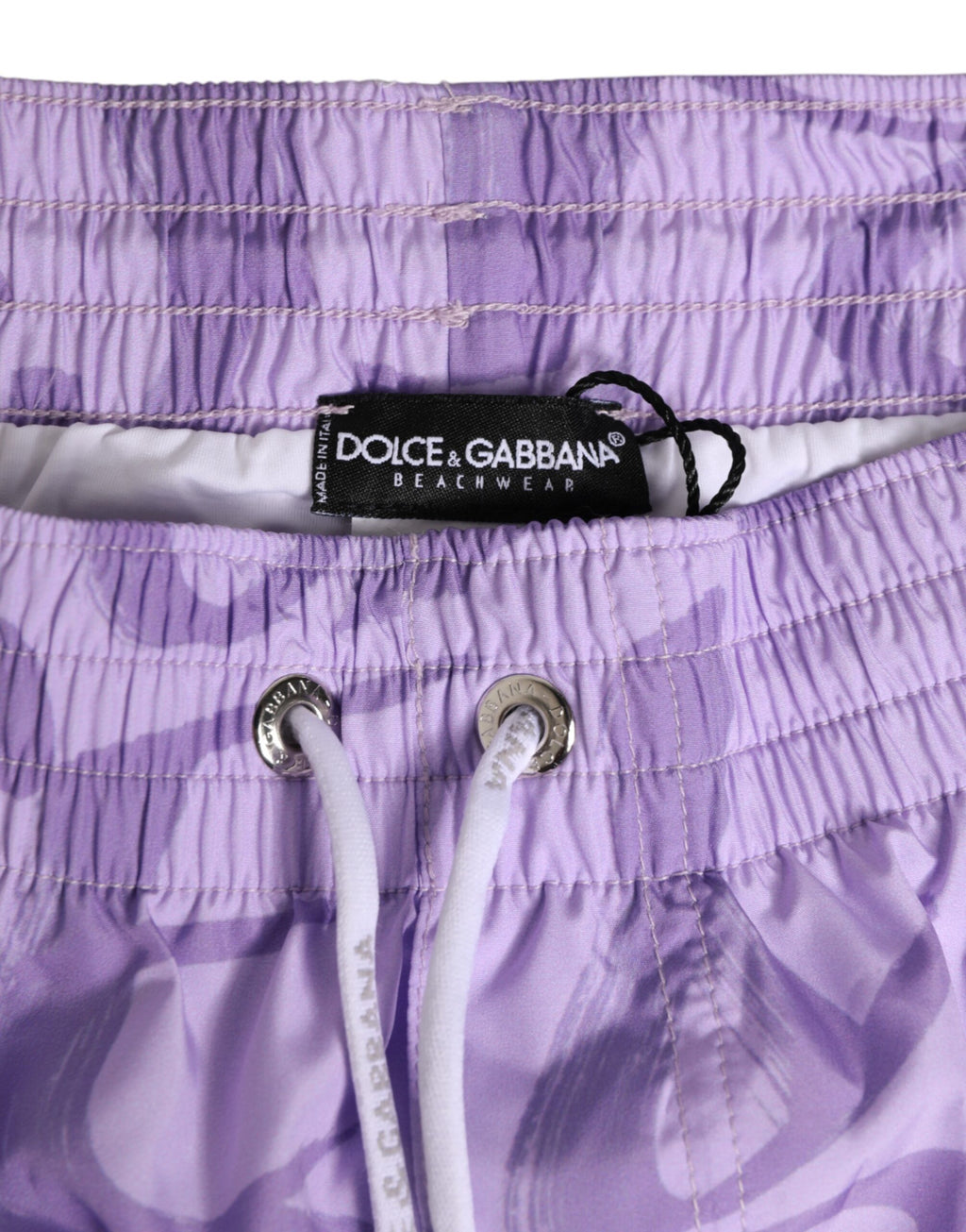 Dolce & Gabbana Purple DG Logo Print Nylon Men Shorts Swimwear