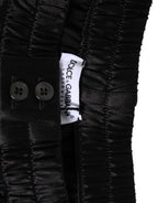 Dolce & Gabbana Black Silk Satin Elastic Men Boxer Short Swimwear