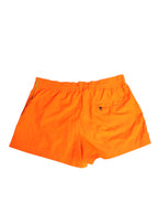 Dolce & Gabbana Orange Polyester Beachwear Men Shorts Swimwear