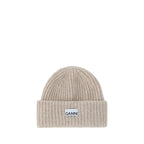 Ganni Brown Wool Beanie