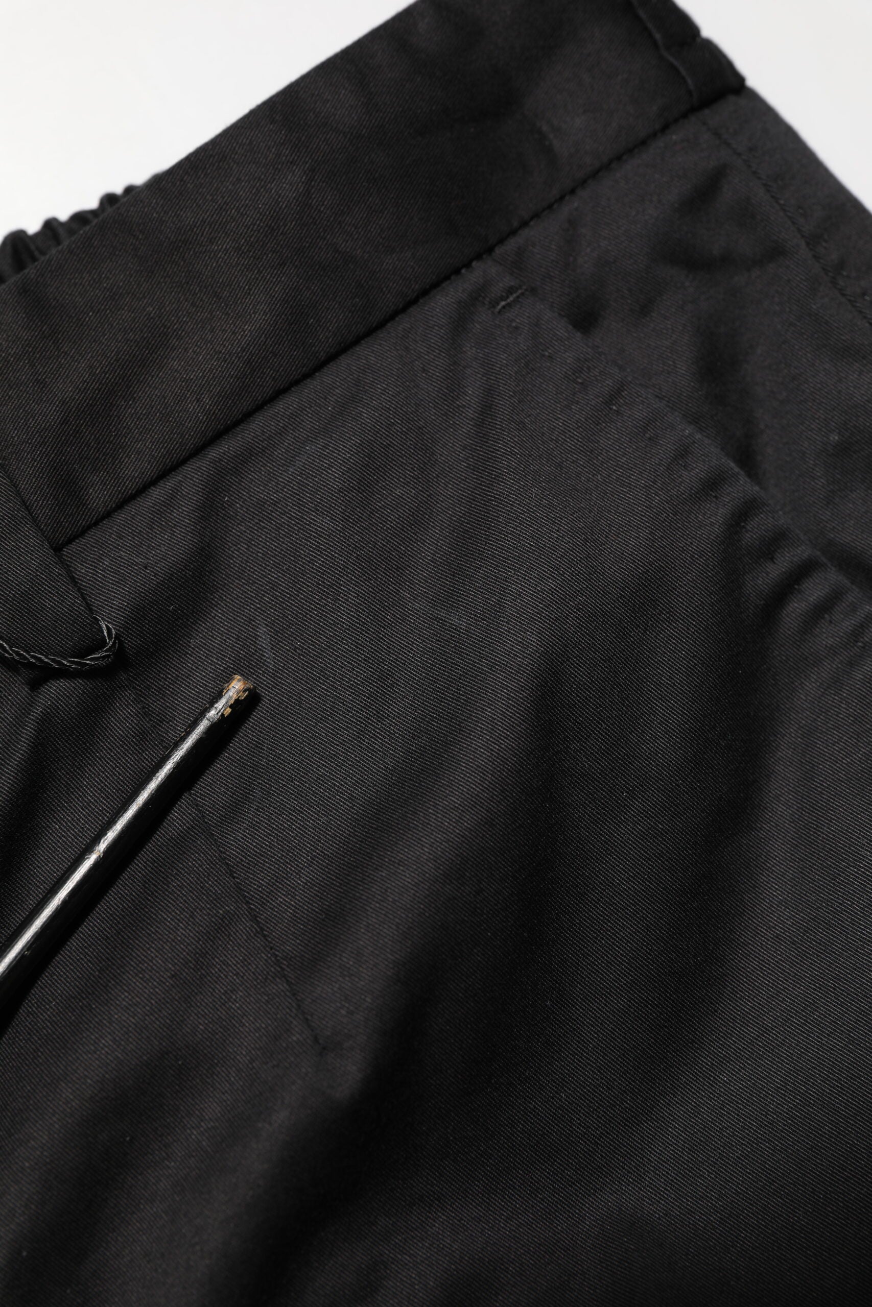 Dolce & Gabbana Black Cotton Tapered Men Formal Trousers Pants