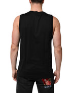 Dolce & Gabbana Black Cotton Sleeveless Underwear Men Tank Top