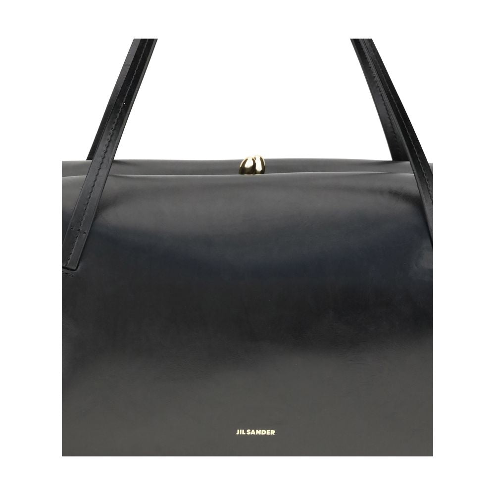 Jil Sander Black Calf Leather Bos Taurus Shoulder Bag