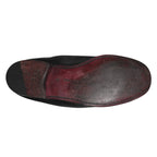 Dolce & Gabbana Black Leather Slip On Men Flat Loafers Shoes