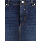 Dolce & Gabbana Blue Cotton Mini Skirt