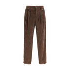 Dolce & Gabbana Brown Cotton Casual Pants