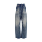MM6 Blue Cotton Relaxed Fit Jeans