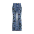 Etro Blue Cotton Flared Jeans