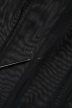 Dolce & Gabbana Black Sheer Mesh Long Sleeve Jumpsuit Bodysuit Dress