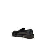 Ferragamo Black Rubber Slip-On Loafers
