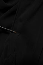 Emporio Armani Black Viscose Blend Shirt Style Belted  Dress